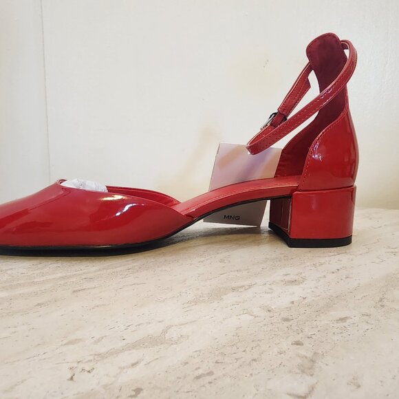 MANGO Women's Patent Leather-Effect Heeled Shoe - B018.4 - Picture 6 of 9